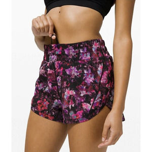 LULULEMON Track That Short 3" 2 Fluoro Floral Multi size 8